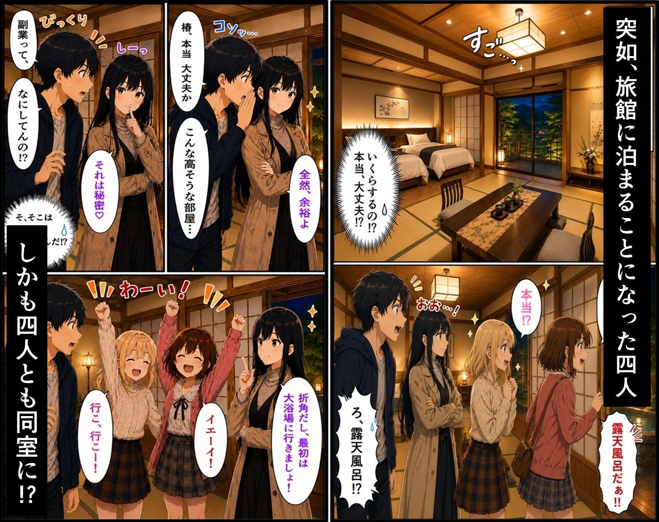 無防備すぎる同級生に、理性が追いつかなかった話 第14話「秋色の温泉旅行」 サンプル画像1