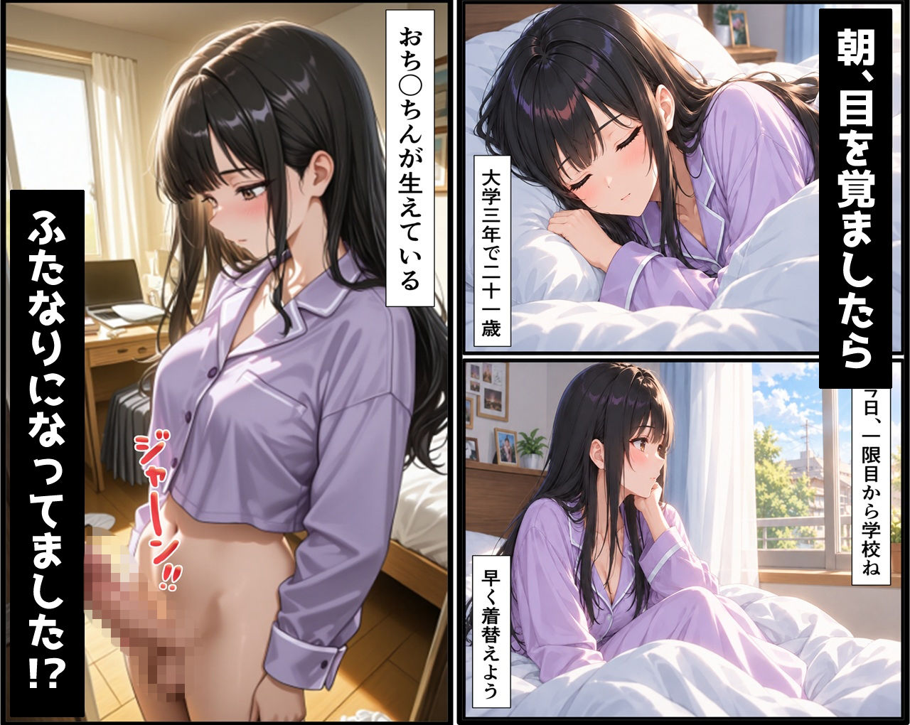 無防備すぎる同級生に、理性が追いつかなかった話 第17.5話「椿の秘密の一日」 サンプル画像1