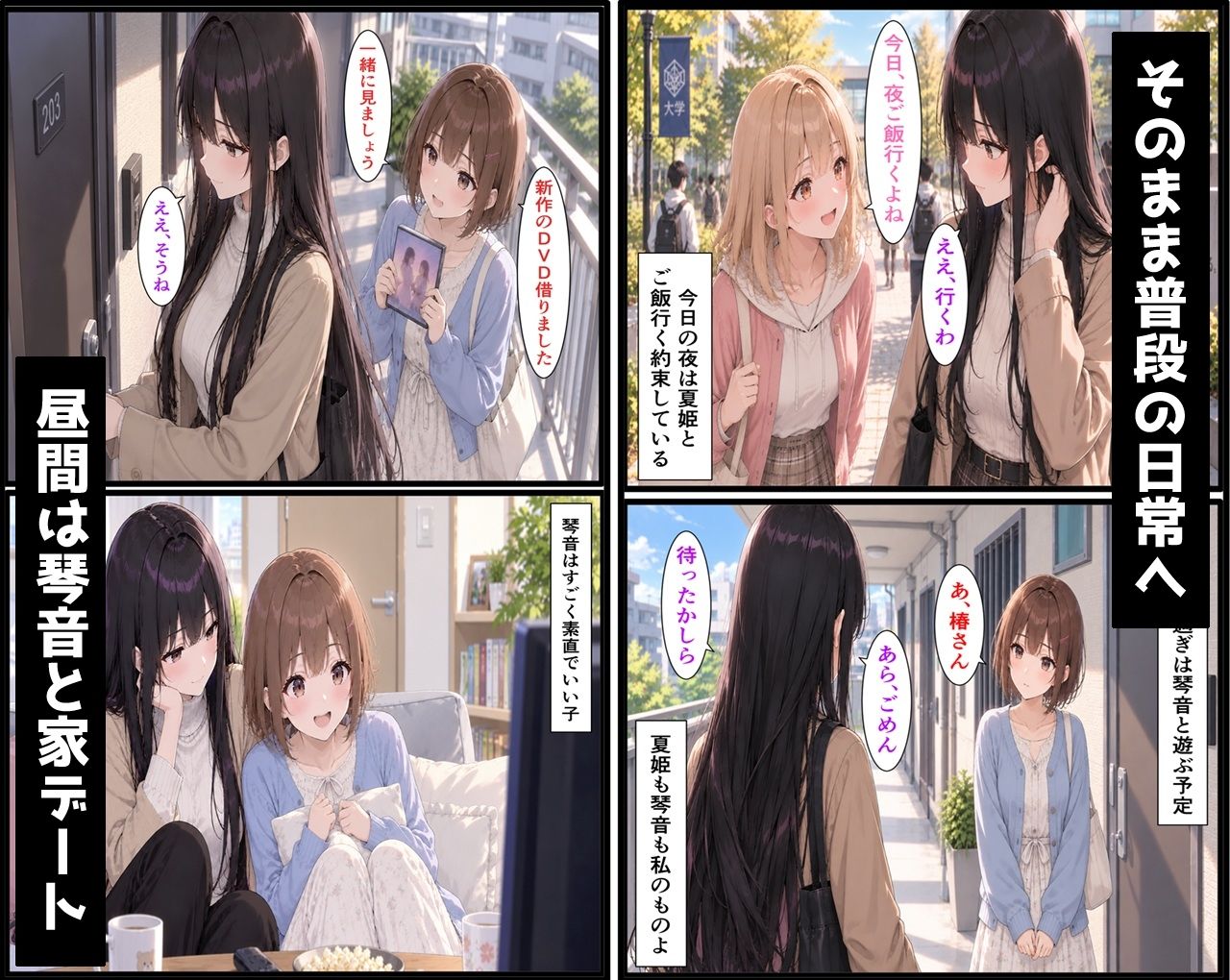無防備すぎる同級生に、理性が追いつかなかった話 第17.5話「椿の秘密の一日」 サンプル画像3
