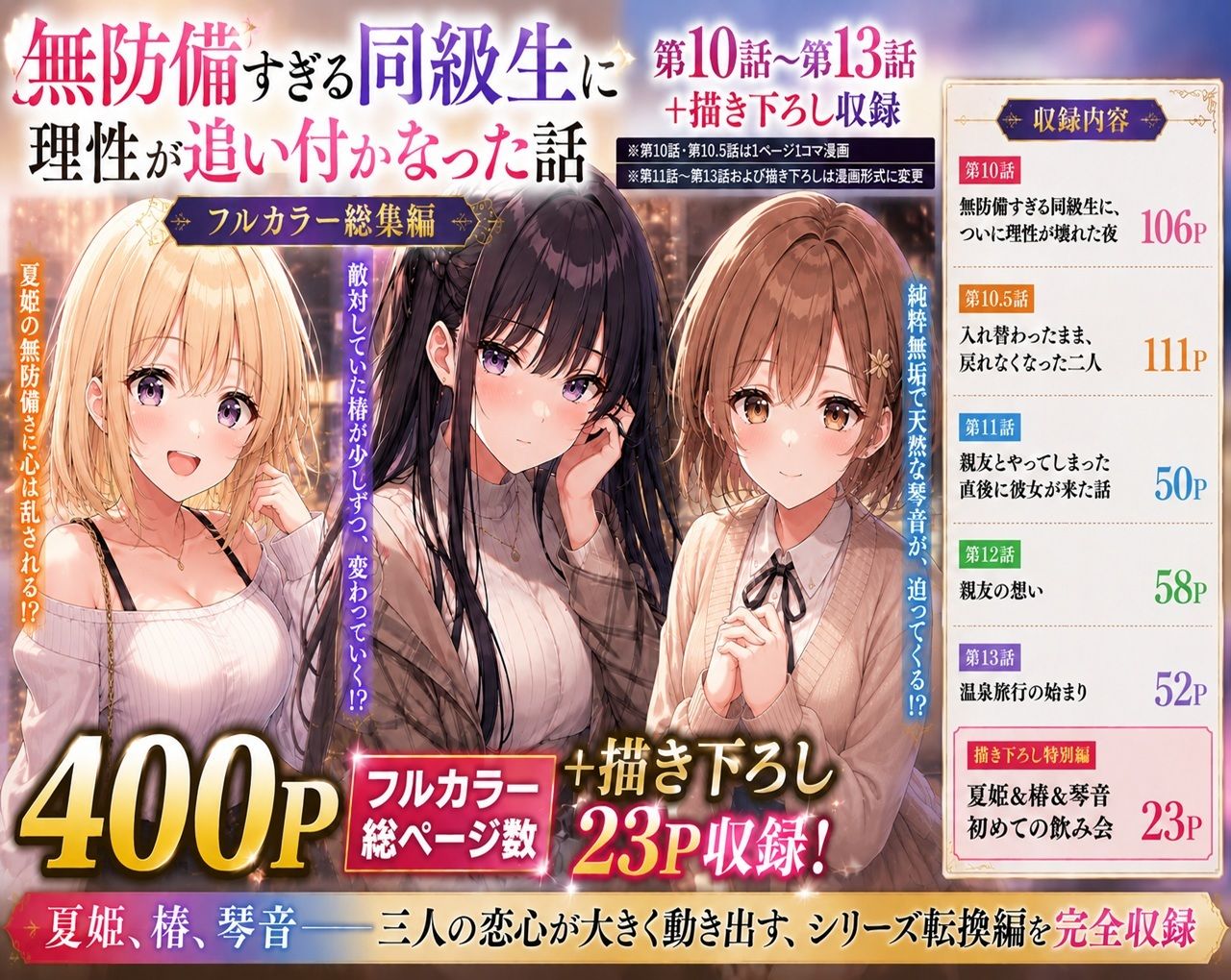 無防備すぎる同級生に、理性が追いつかなかった話【第10〜13話 総集編】 サンプル画像1