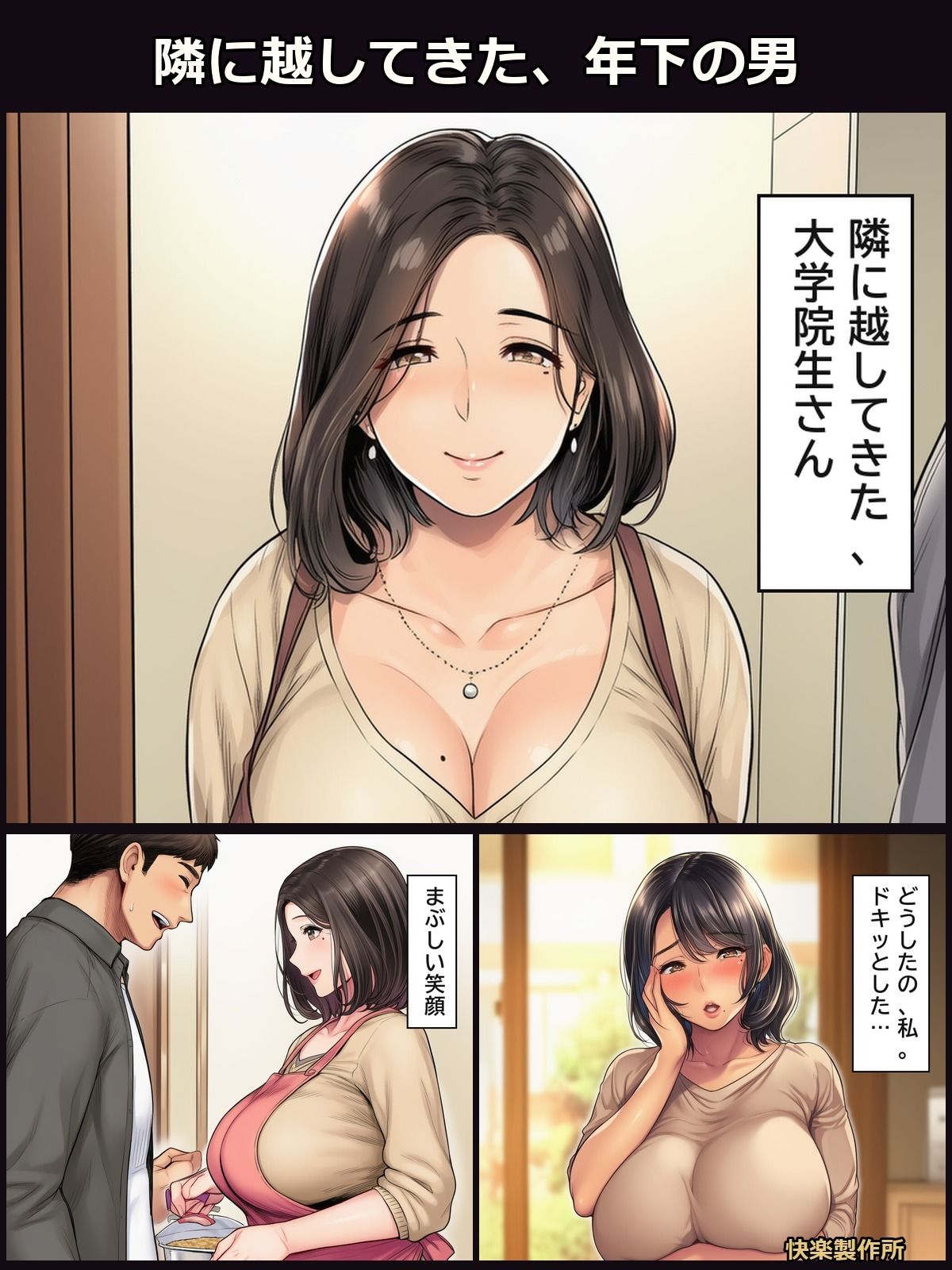 熟れごろ人妻 ─ 年下との火遊び【熟女NTR・セリフ付き計144枚】 サンプル画像1