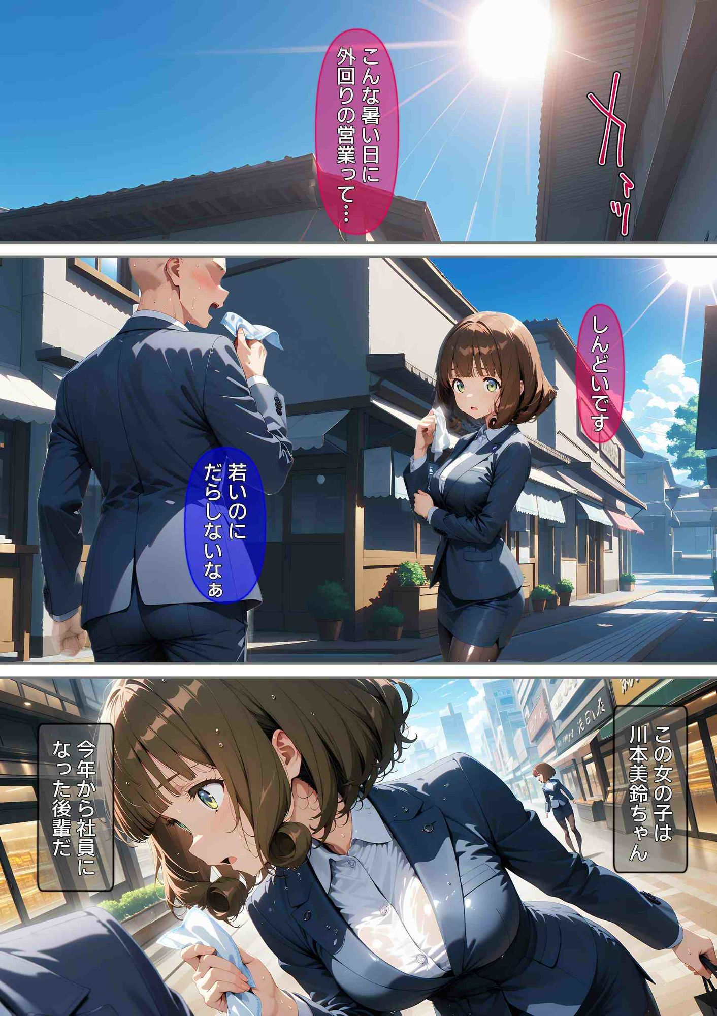 熱中症で倒れた後輩ちゃんをレ〇プする話 サンプル画像1