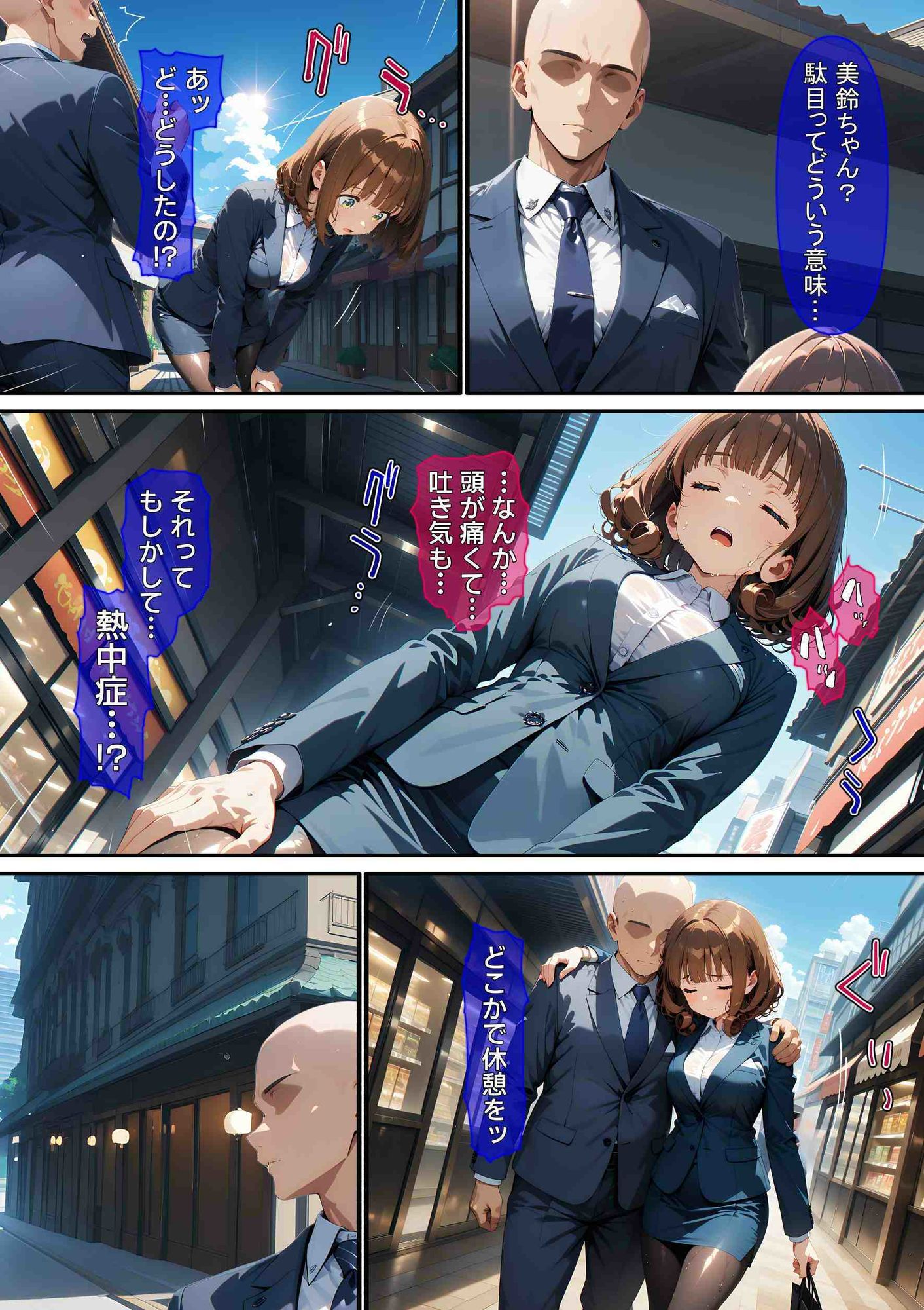 熱中症で倒れた後輩ちゃんをレ〇プする話 サンプル画像4