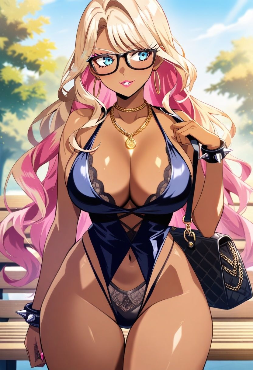 爆乳×デカ尻×むちむち太もも 日焼けギャルメガネっ娘 神代レイナ 500枚 サンプル画像1