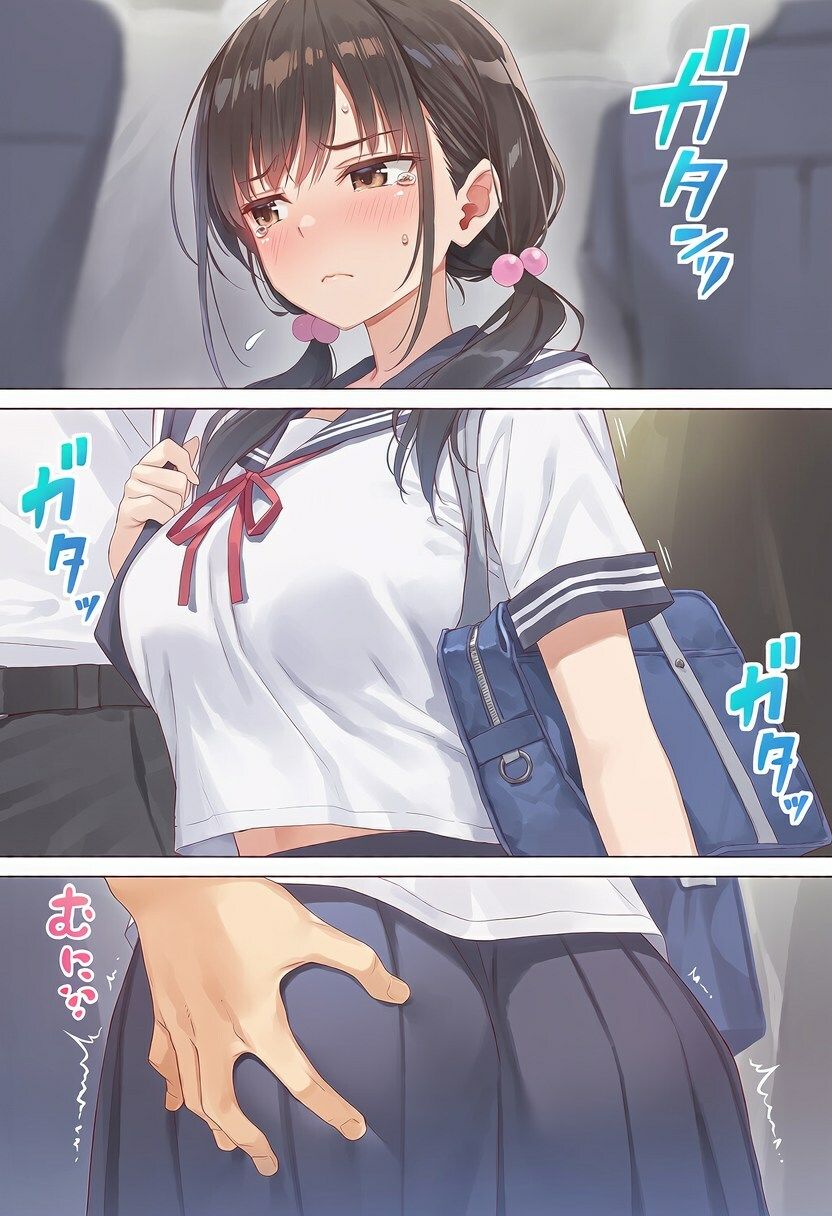 爆乳おさげちゃんの学園性活〜地獄の通学電車編〜 サンプル画像2