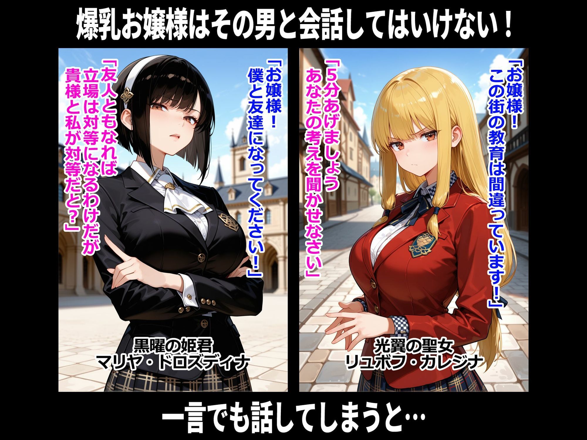 爆乳お嬢様はその男と会話してはいけない 即堕ち2コマ サンプル画像1