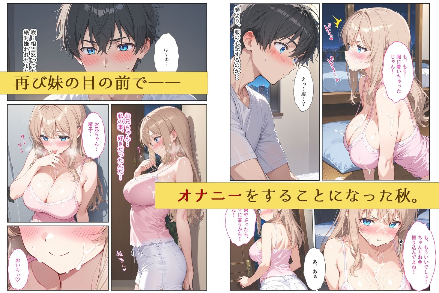 爆乳の妹をオカズにオナっていたのがバレたら妹が欲情して中出しセックスしまくった話 サンプル画像6