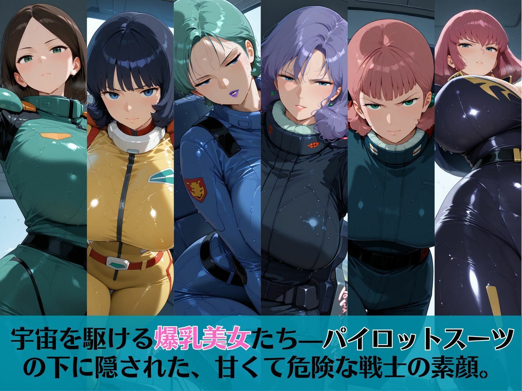 爆乳の恋人たち of Zガ〇ダム えっちな音がコックピットに響くパイロットスーツ編 サンプル画像1