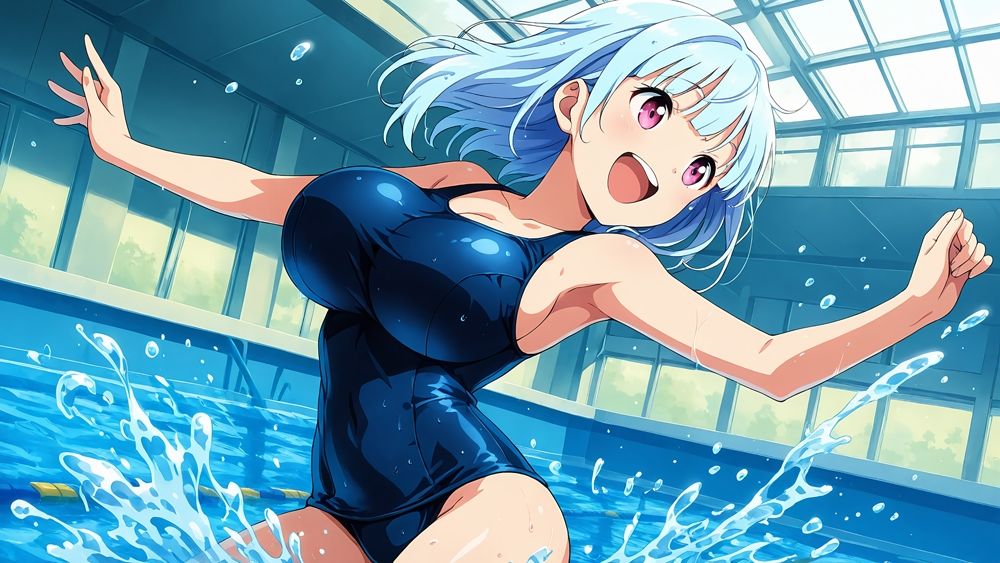 爆乳スク水姉妹が顧問教師と淫らな特別トレーニング【4K】 サンプル画像4