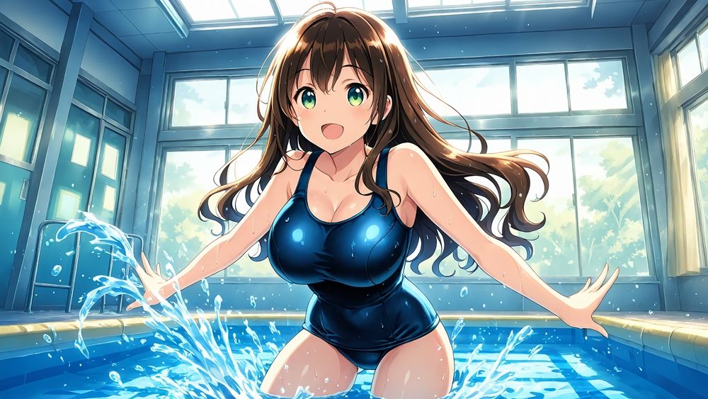 爆乳スク水姉妹が顧問教師と淫らな特別トレーニング【4K】 サンプル画像5