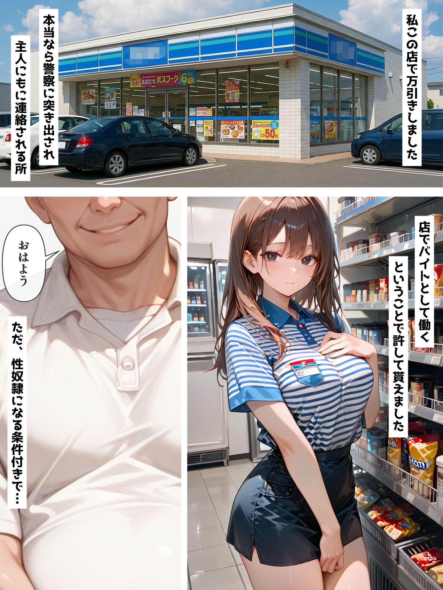 爆乳ミセス コンビニ編 vol.21【セリフ入有】 サンプル画像1