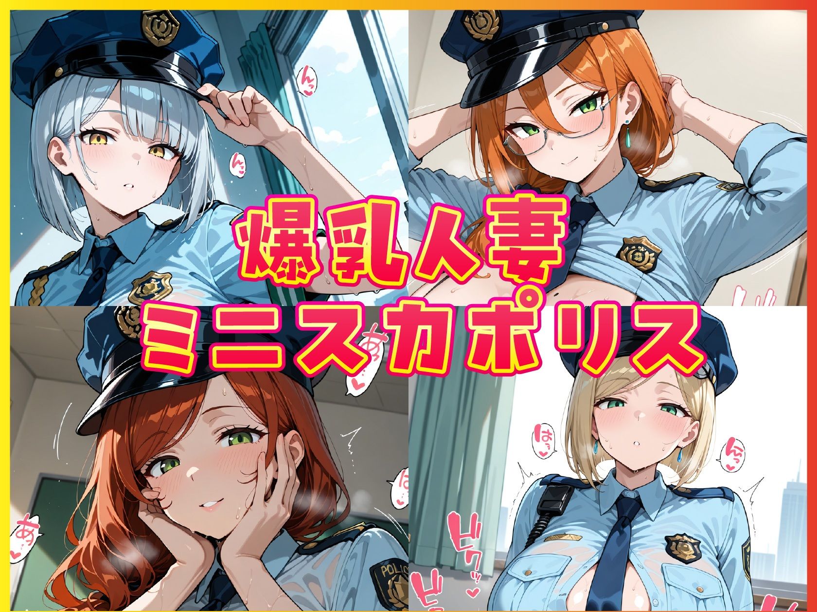 爆乳人妻へそ出しミニスカポリス サンプル画像1