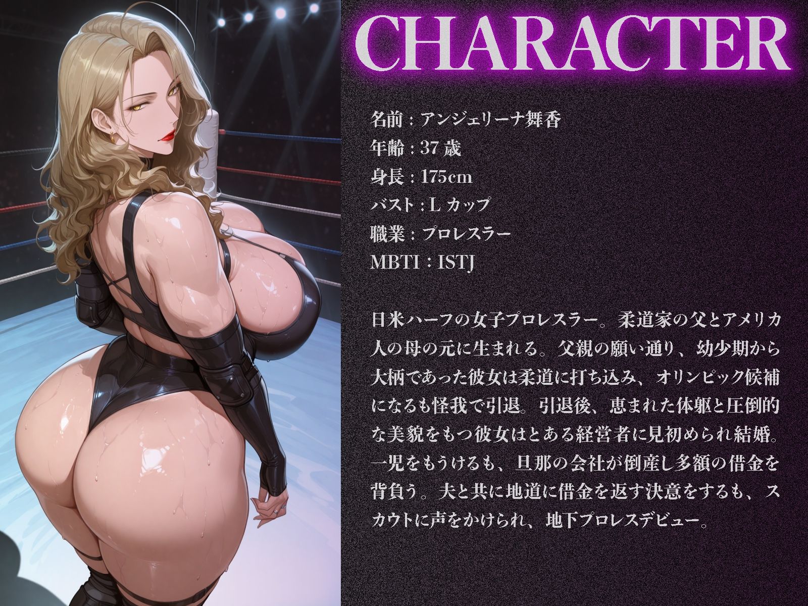 爆乳人妻プロレスラー、試合中に肉便器に堕ちるまで、 サンプル画像2