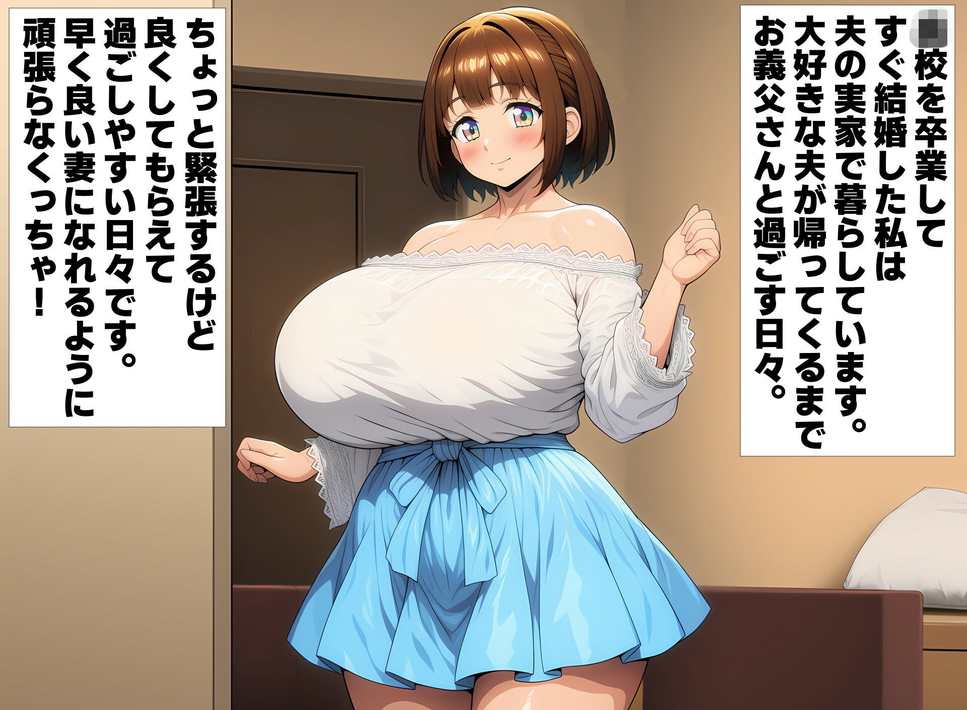 爆乳新妻あやか 夫がいない昼下がりは性豪の男たちに輪●されています サンプル画像1