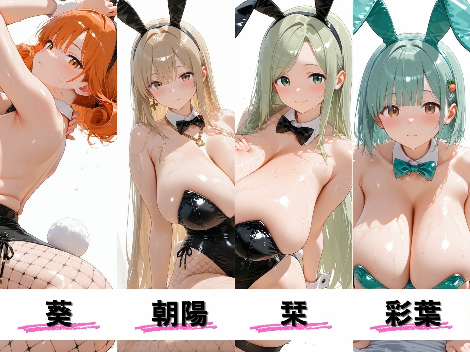 爆乳義妹バニーガール4人 暗闇ネオンバニークラブ独占の夜 サンプル画像2
