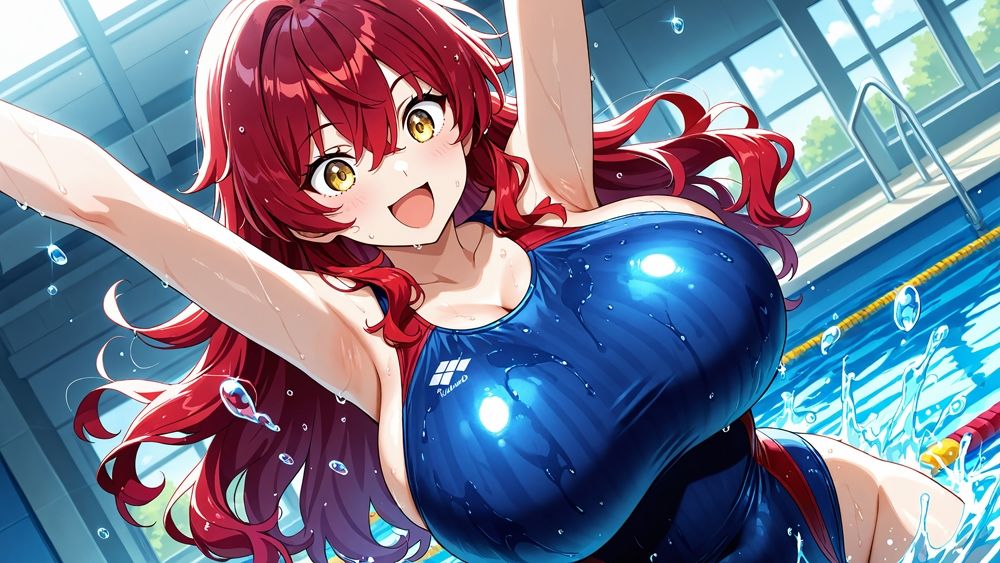 爆乳茶赤水泳美女がコーチと秘密契約で淫らな個人レッスン【4K】 サンプル画像3