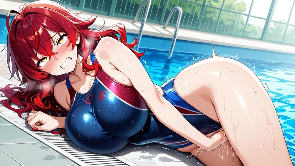 爆乳茶赤水泳美女がコーチと秘密契約で淫らな個人レッスン【4K】 サンプル画像5