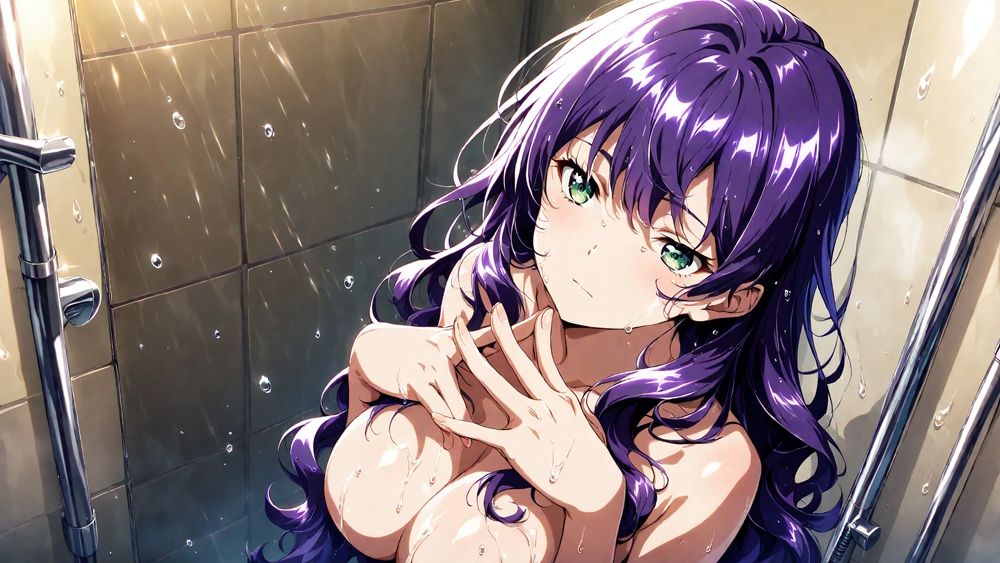 爆乳茶髪紫髪水泳美少女が熱血教師と水着姿孕ませ交尾【4K】 サンプル画像9