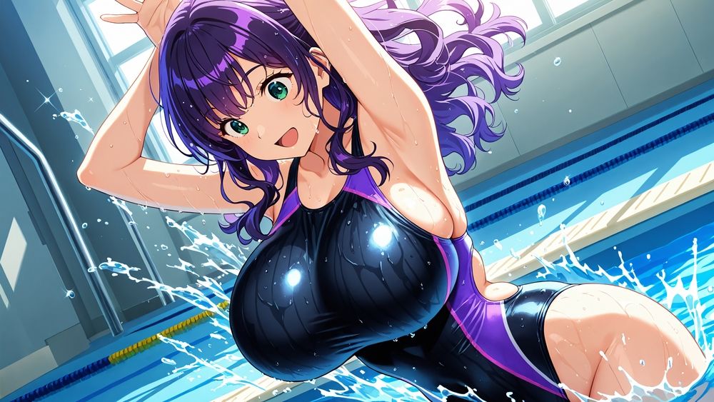 爆乳金紫ツインスイマーが顧問と羞恥濡れ指導【4K】 サンプル画像5