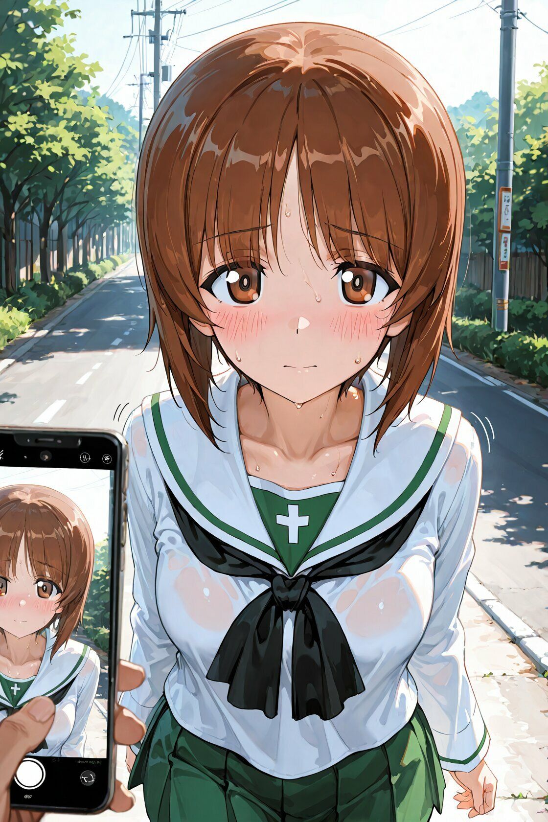 特殊な催●アプリを使って エッチモードになった戦車女子たち サンプル画像1