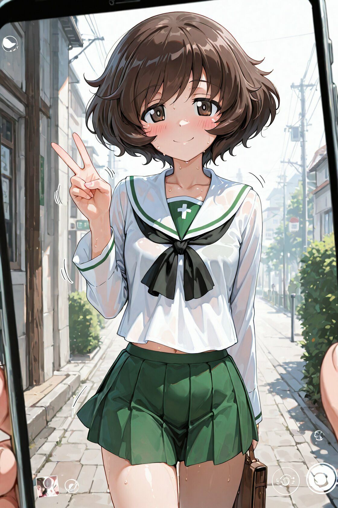 特殊な催●アプリを使って エッチモードになった戦車女子たち サンプル画像2