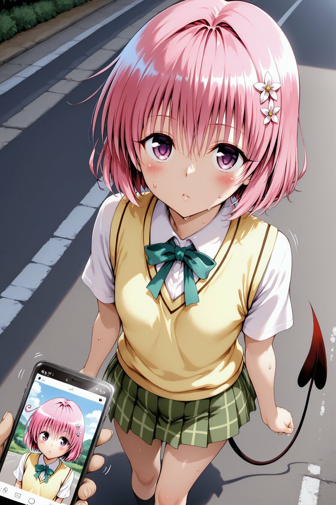 特殊な催●アプリを使って エッチモードになった美少女たち サンプル画像1