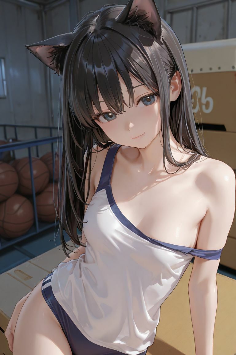 猫耳JKと体育館で サンプル画像6