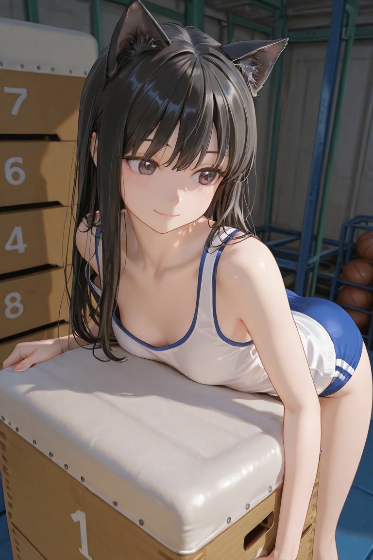 猫耳JKと体育館で サンプル画像7