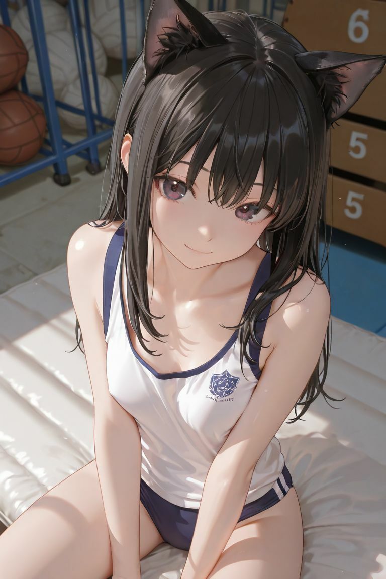 猫耳JKと体育館で サンプル画像9