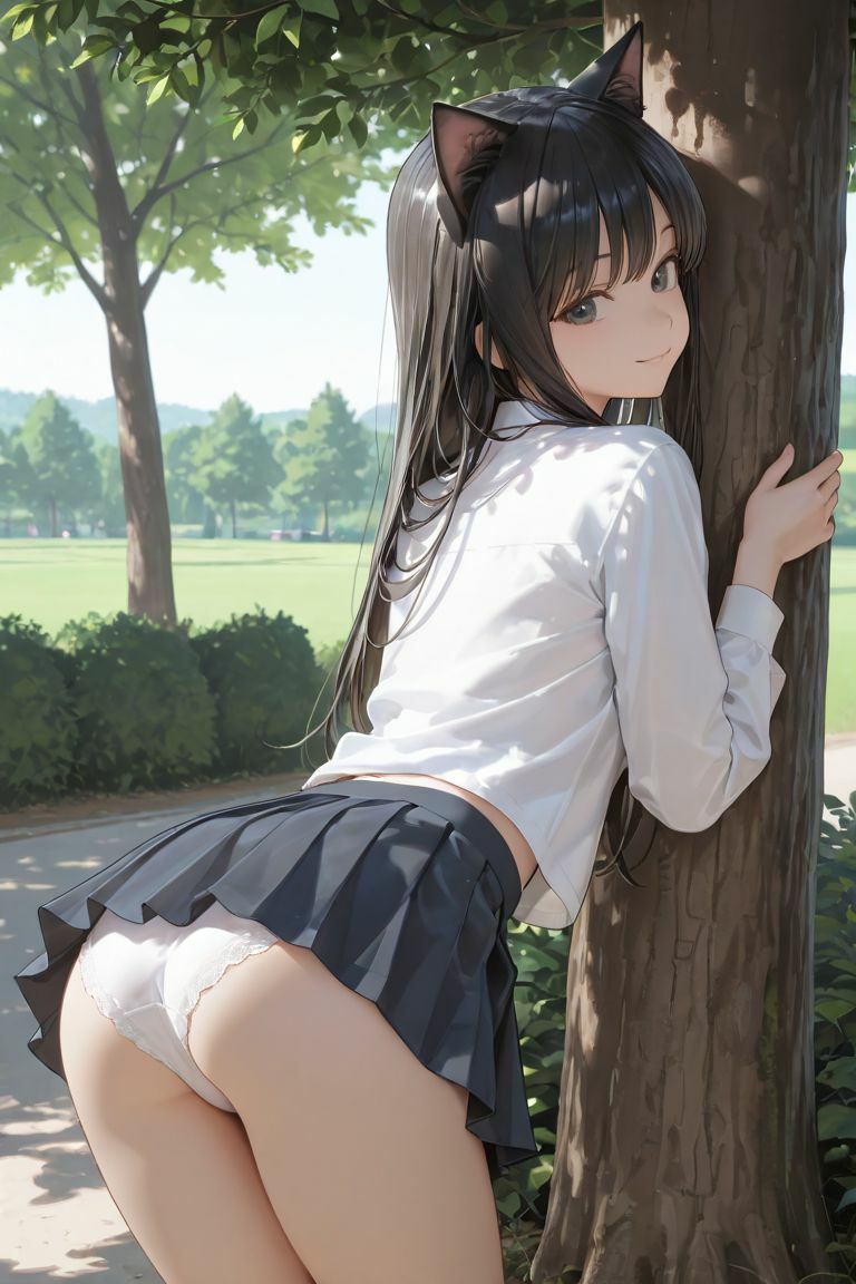 猫耳JKと木の下で サンプル画像8