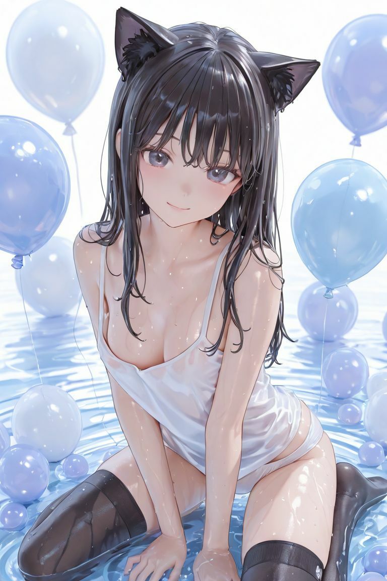 猫耳JKと水遊び サンプル画像4