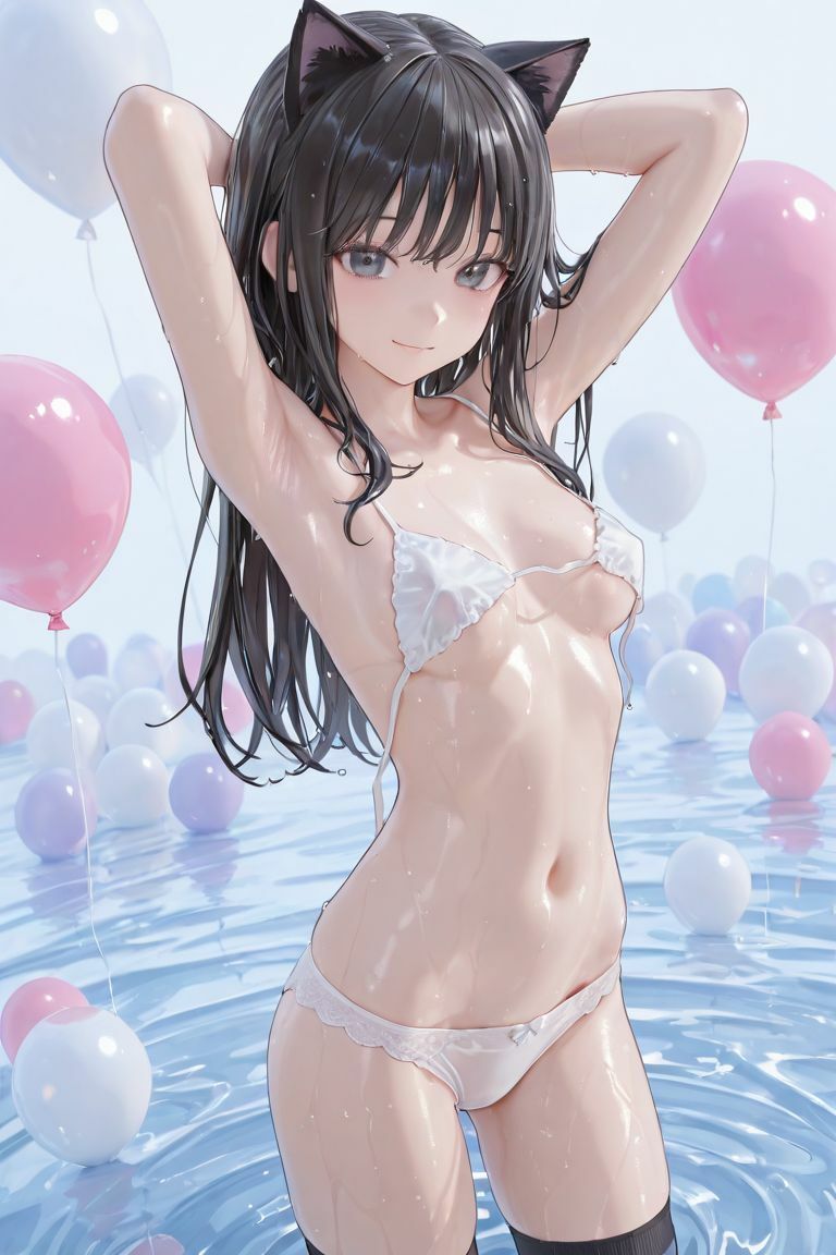 猫耳JKと水遊び サンプル画像7