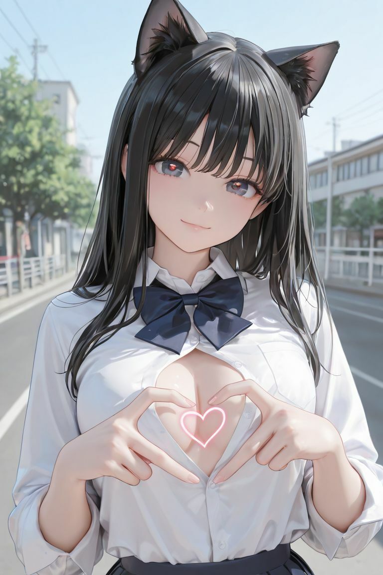 猫耳JKの通学路 サンプル画像10