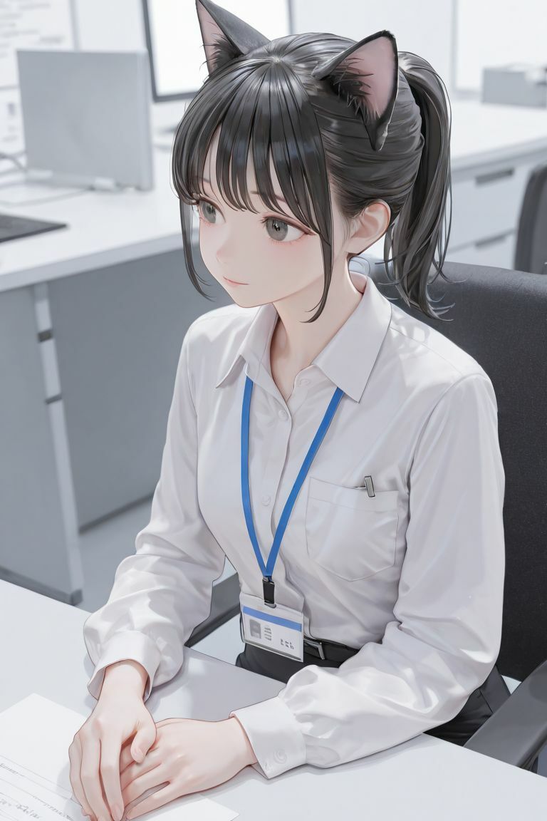 猫耳女子社員 サンプル画像1