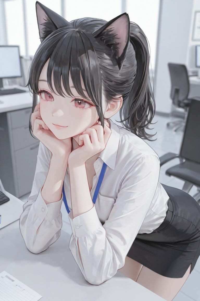 猫耳女子社員 サンプル画像2