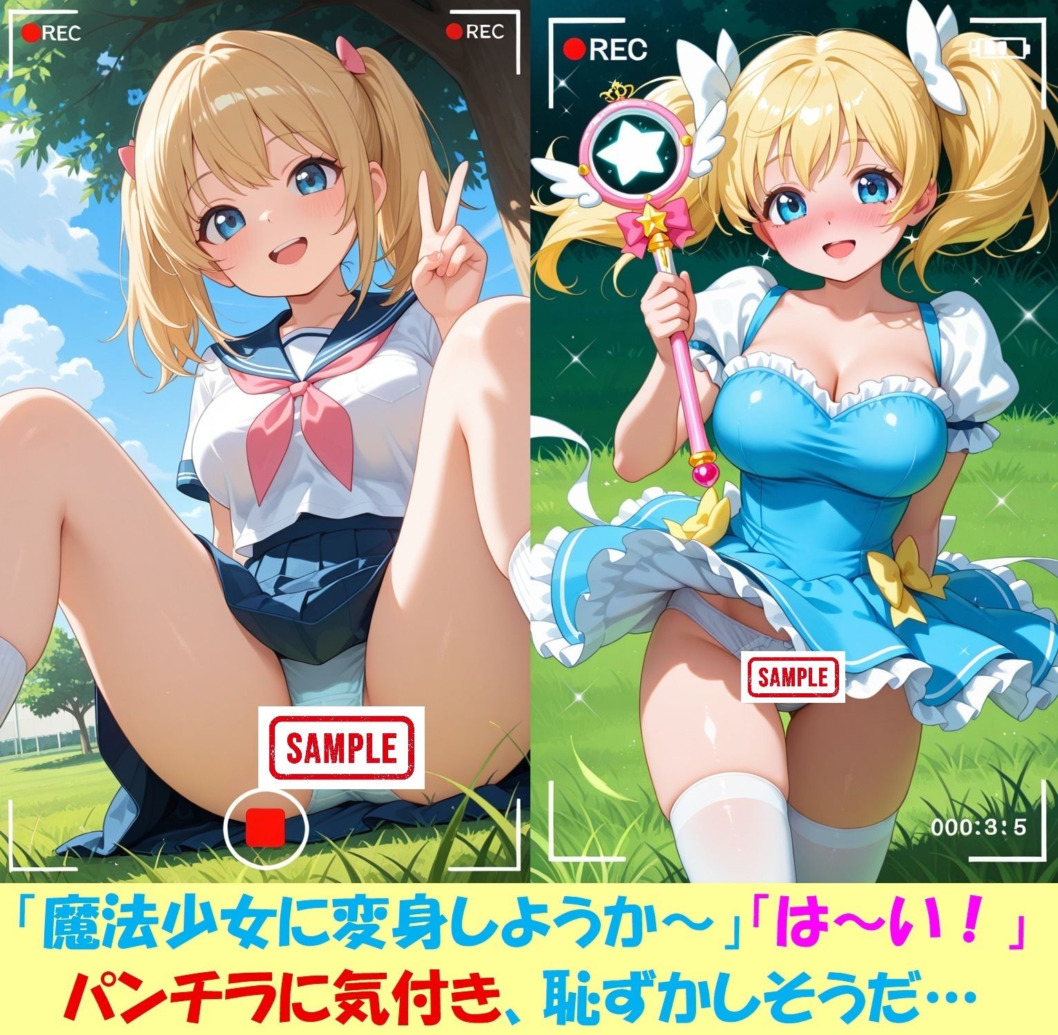 現役J○が撮影会でパンチラを撮られ生涯オカズ化3―魔法少女に変身してご奉仕― サンプル画像6