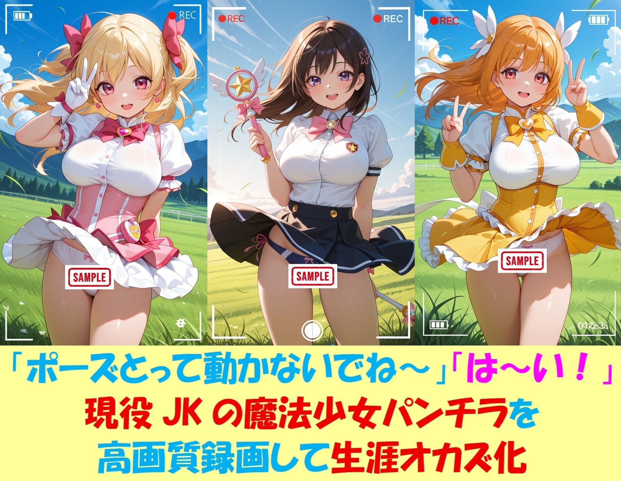 現役J○が撮影会でパンチラを撮られ生涯オカズ化3―魔法少女に変身してご奉仕― サンプル画像7
