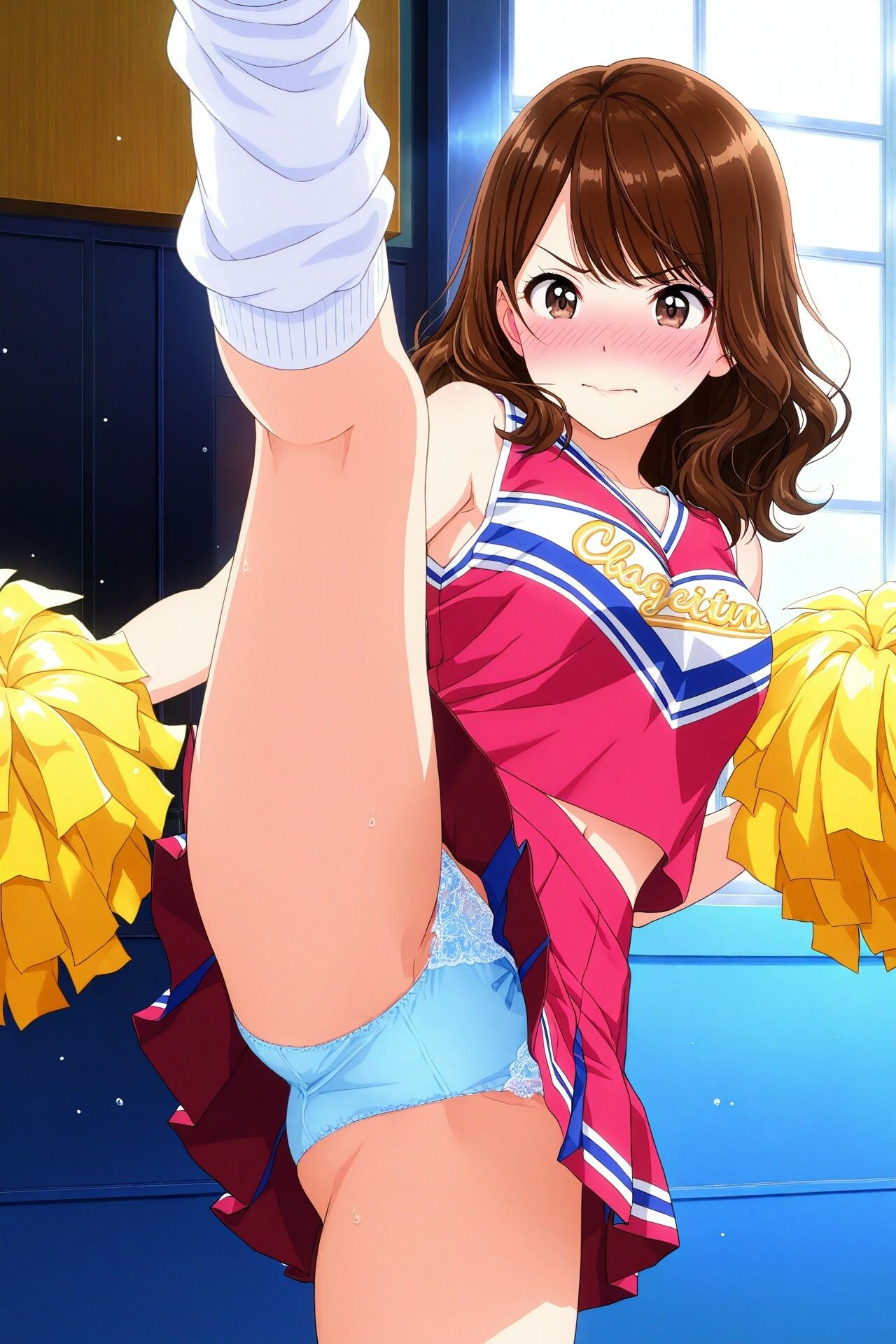 生パンチアガールのたくし上げ＆ハイキックパンチラ  Vol.2 サンプル画像1