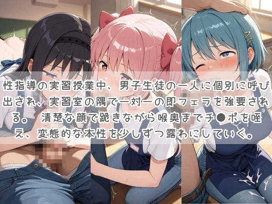 生徒たちの搾精パトロール係 〜先生を見つけたら即抜きサービス〜 魔〇少女まどか☆マギカ サンプル画像1