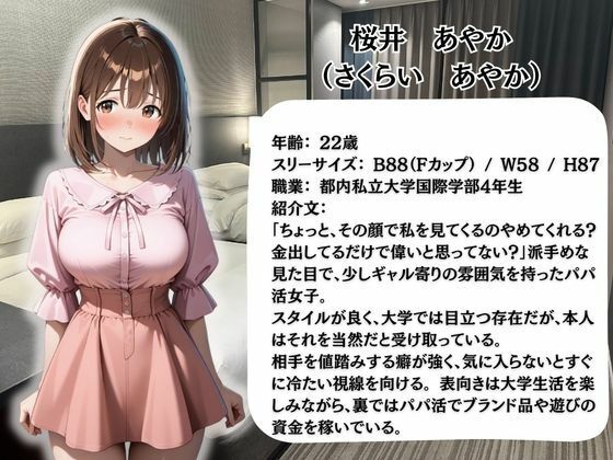 生意気パパ活女子を緊縛調教何度イっても終わらない無限中出し地獄  国際学部4年  桜井あやか サンプル画像1