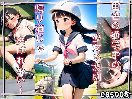 田舎のセーラー服の少女を田んぼで・・・日常にひそむ悲劇の瞬間・・・ サンプル画像1