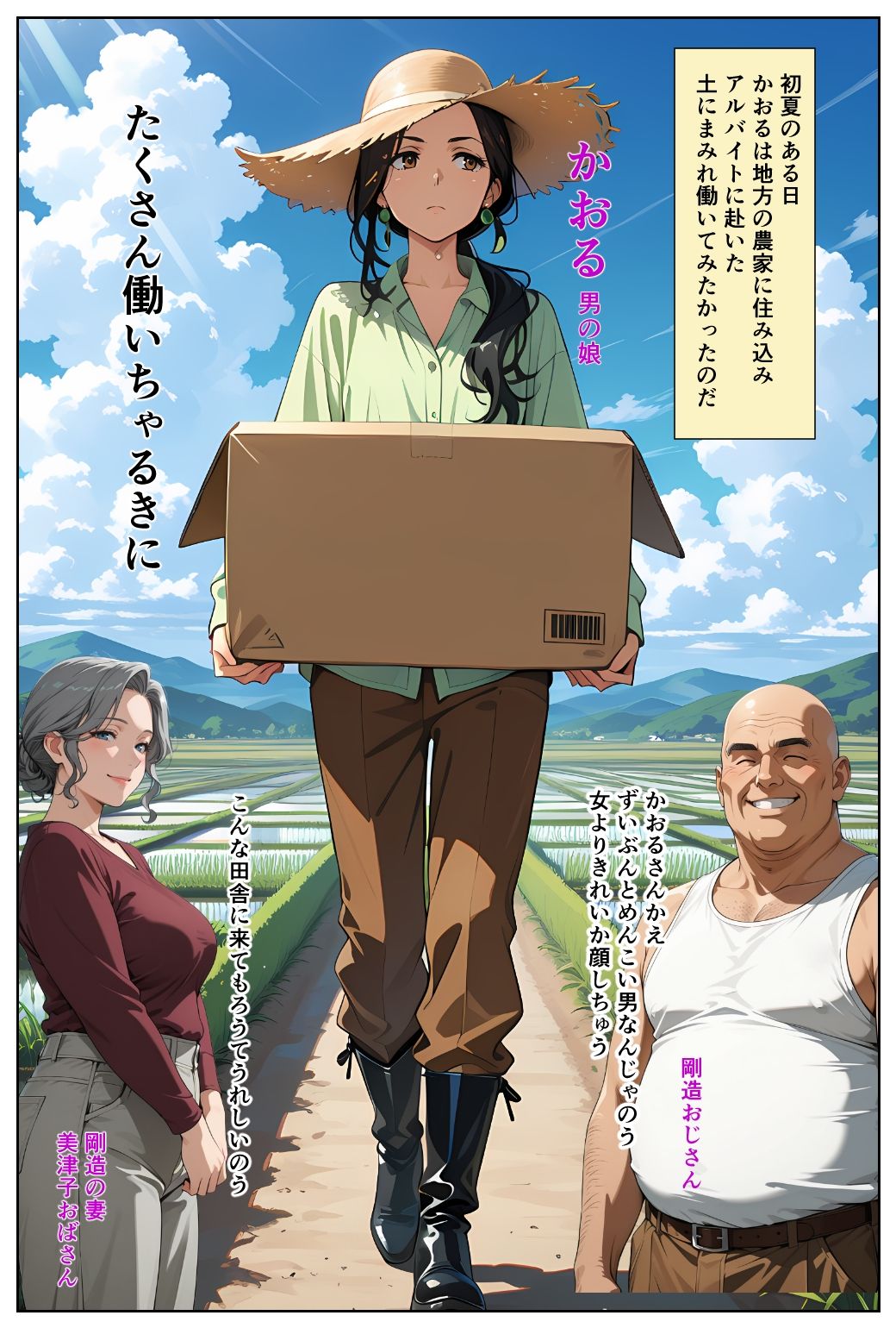 男の娘かおるの赤ふんどしで田舎の変態夫婦に緊縛されるの巻 サンプル画像1