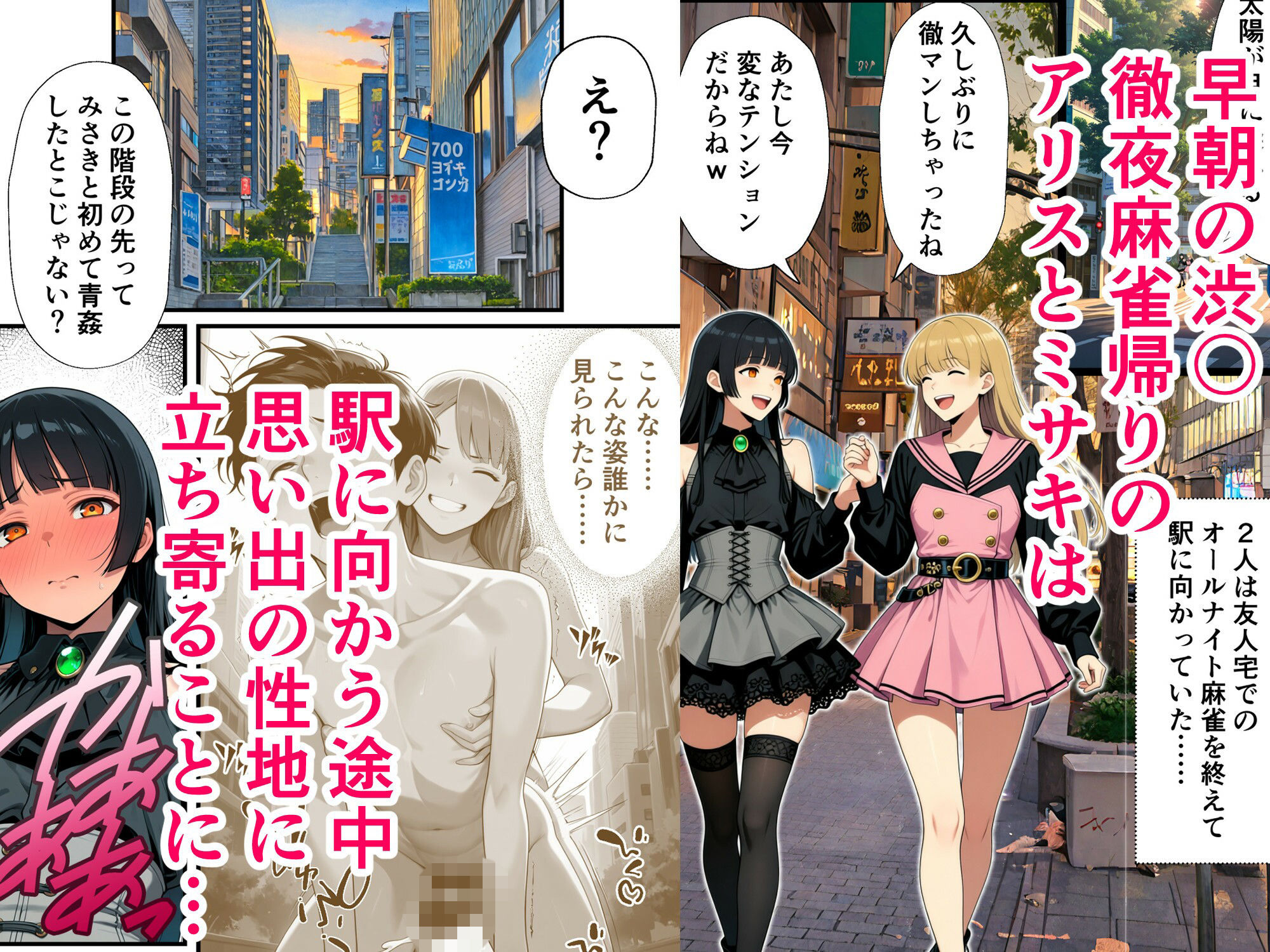 男の娘れず2〜都会de青姦編〜 サンプル画像2