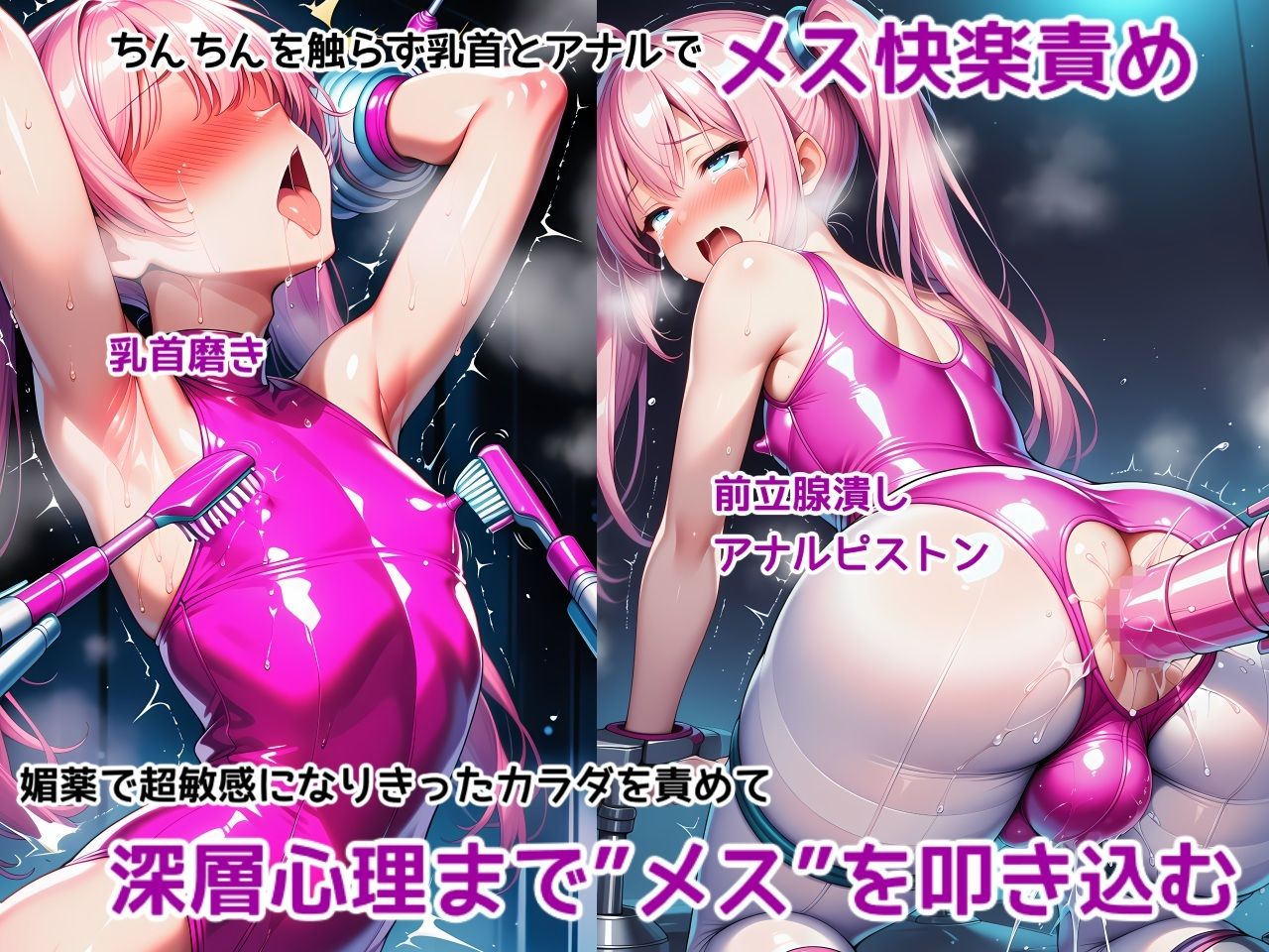 男の娘メス堕ち調教・ケツイキ機械姦〜機械責めでメスイキを仕込まれてちんぽ付きケツまんこマゾメスにされちゃう男の娘の話 サンプル画像2