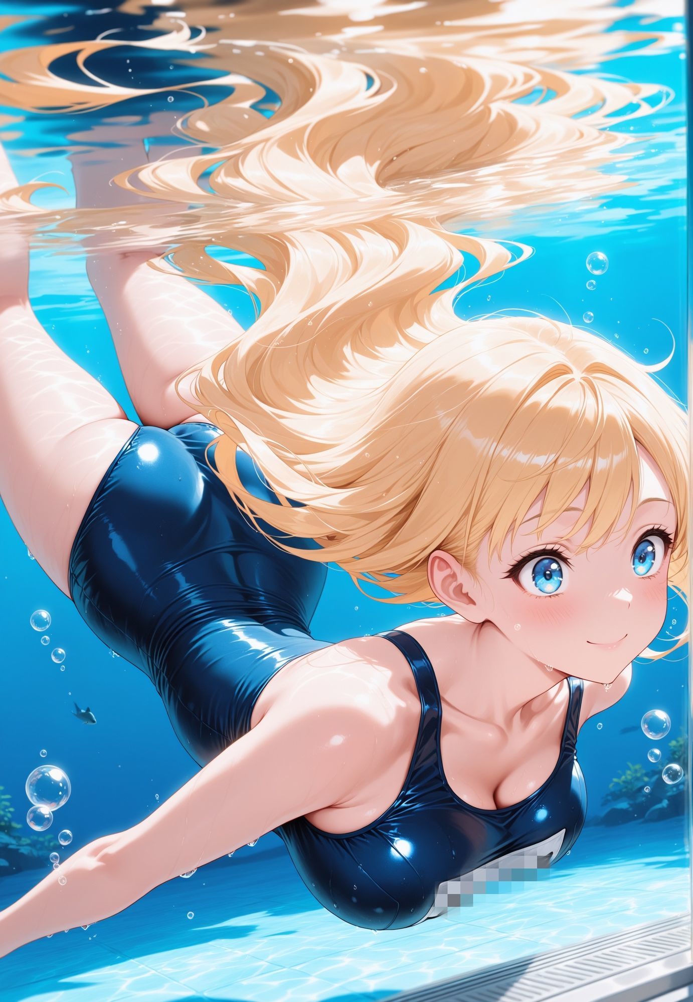 男子水泳部に入部しちゃったスク水女子校生は男子たちの性処理係 サンプル画像1