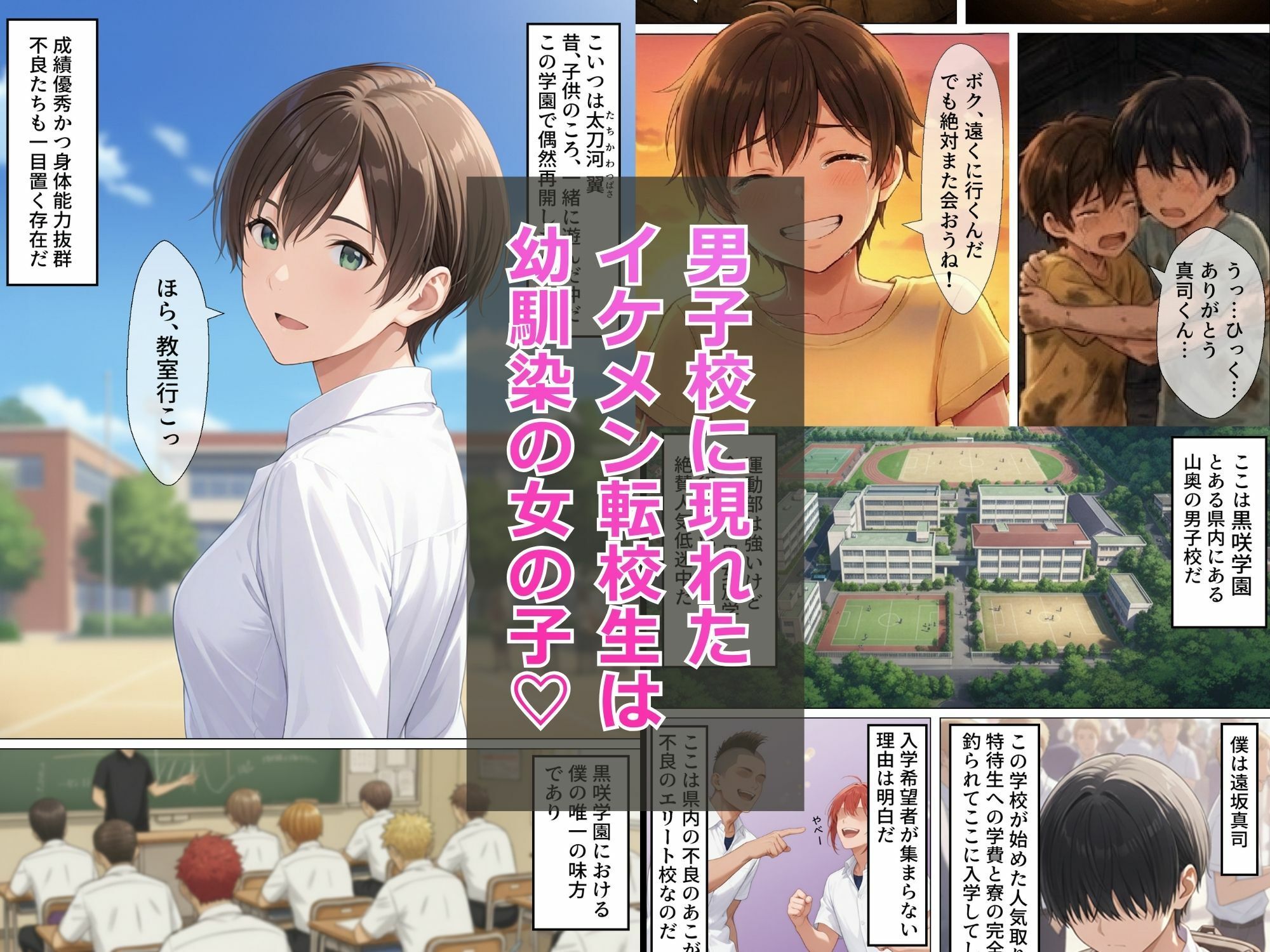 男装女子太刀河翼の受難 〜イケメン転校生のメス堕ち〜 サンプル画像1