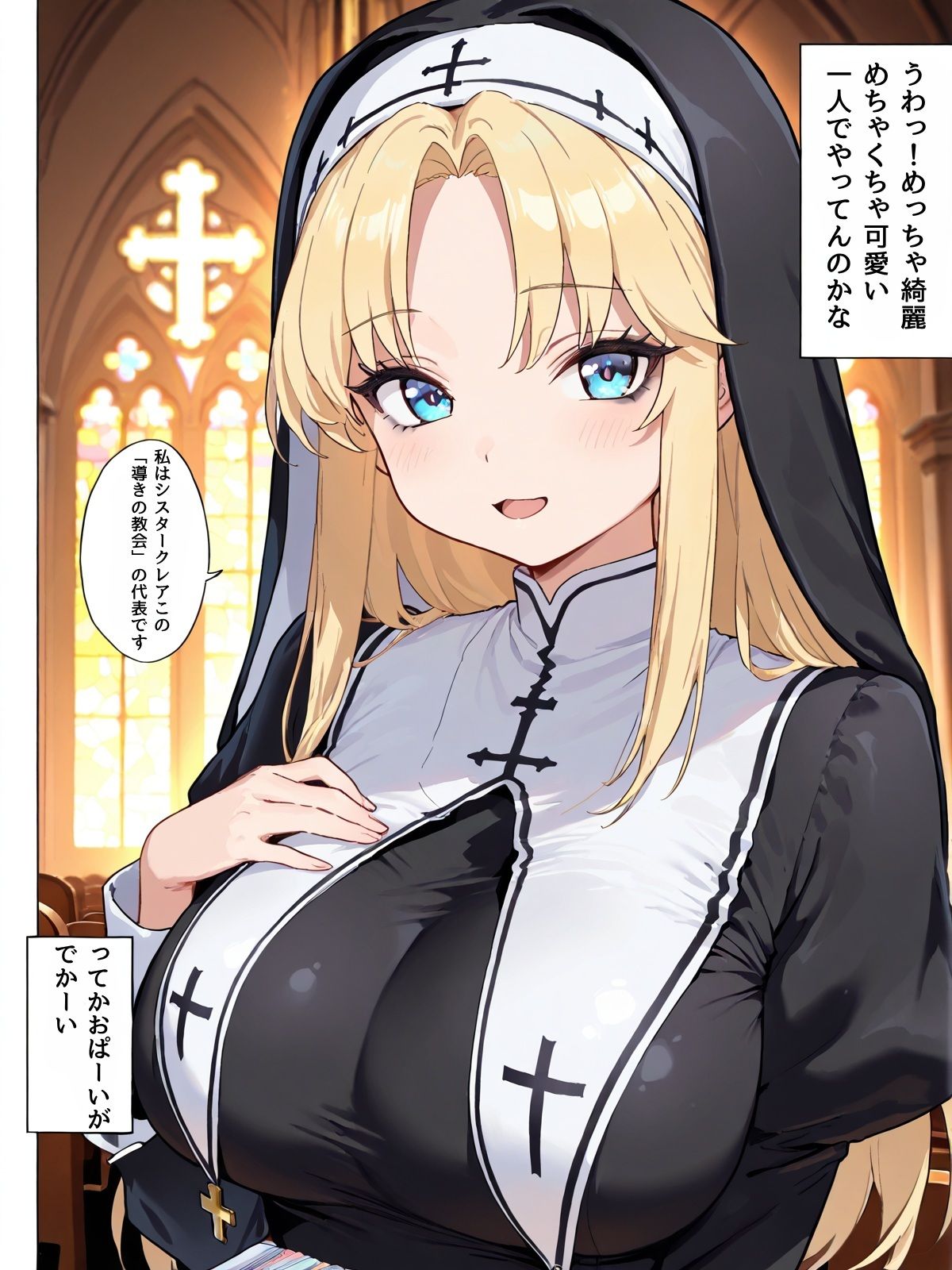 異世界で純粋金髪むちむちシスターがおちんぽをしごいてくれて好き放題中出しさせてくれる濃厚甘やかし射精♪ サンプル画像4