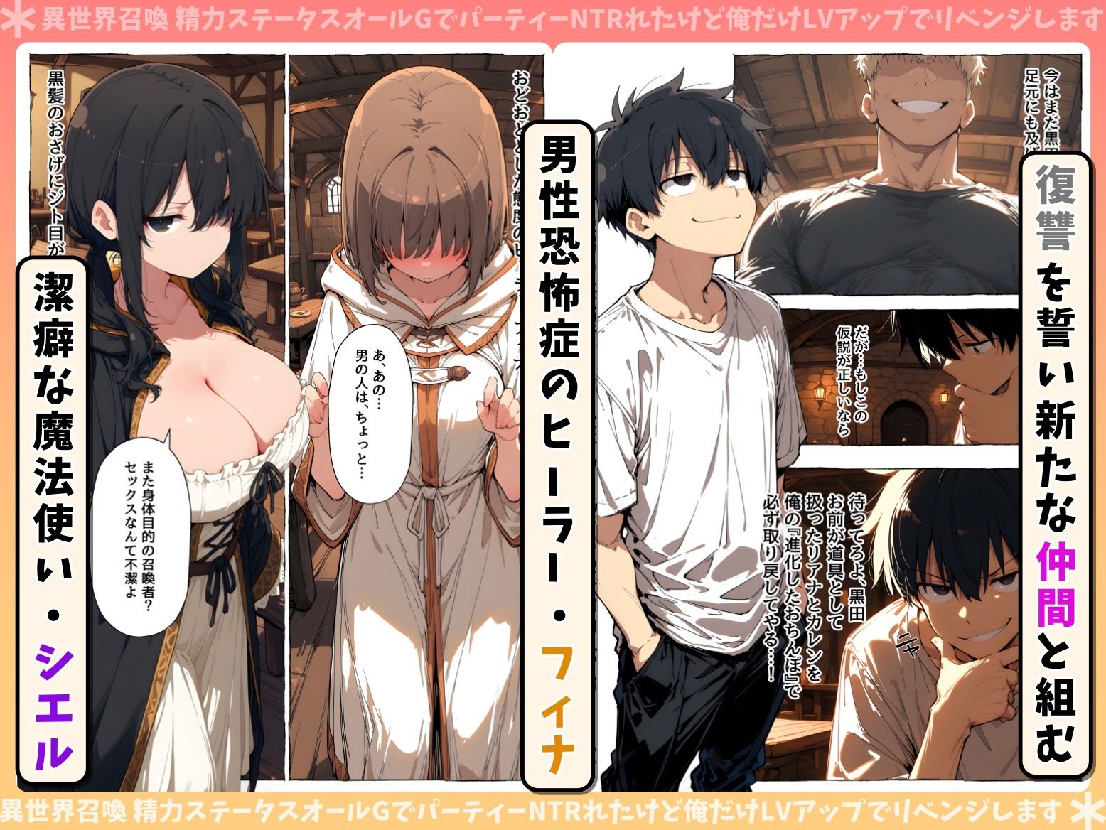 異世界召喚 精力ステータスオールGでパーティーNTRれたけど俺だけLVアップでリベンジします サンプル画像9