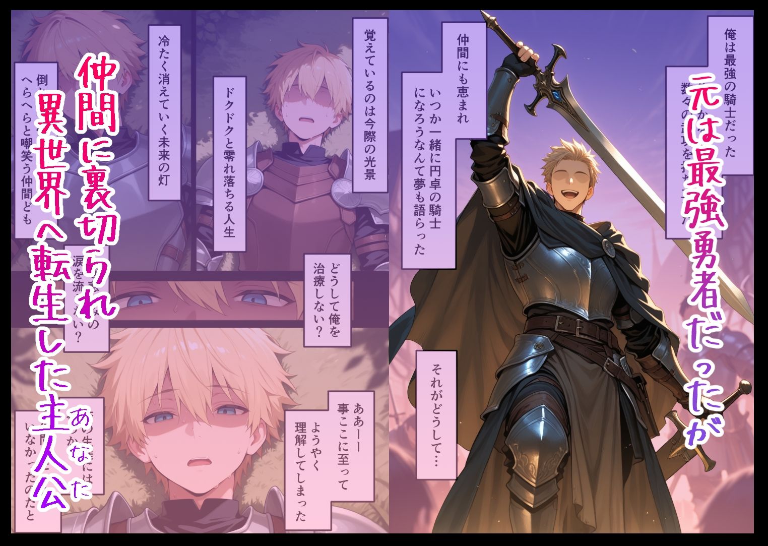 異世界転生したら最強勇者は最弱になった このヒロインに強●中出し 追撃プレス 女騎士編 サンプル画像1