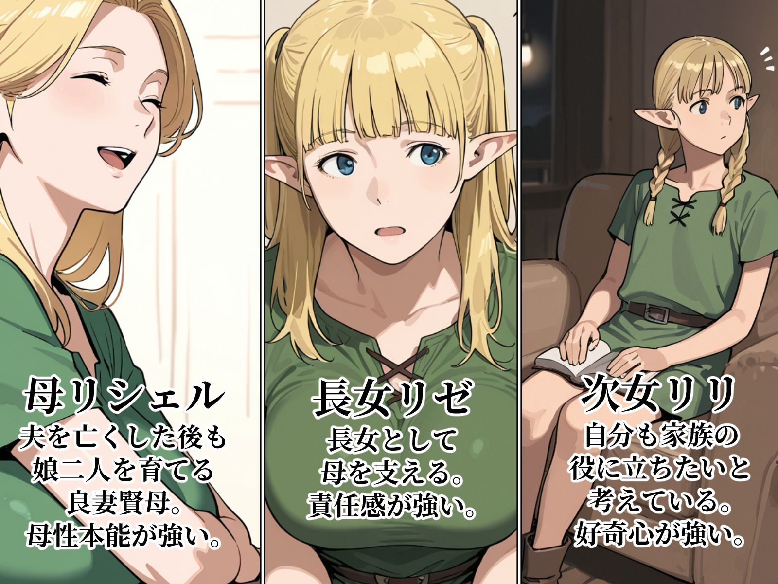 異世界転移でエルフ母娘甘やかしハーレム生活 サンプル画像1